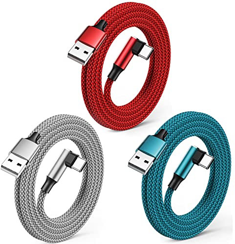 USB C Kabel Typ C Ladekabel USB C 3Pack 1M+1.8M+3M Schnellladekabel USB C Ladekabel Schnellladung handy ladekabel usb c Nylon geflochtenes für Samsung Galaxy S22 S21 S20 S10 Note 20 10 Huawei P30 P20