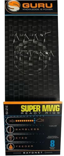 Guru SMWG 4 Bayonet Hair Rigs Barbless (Size 12 7lb)