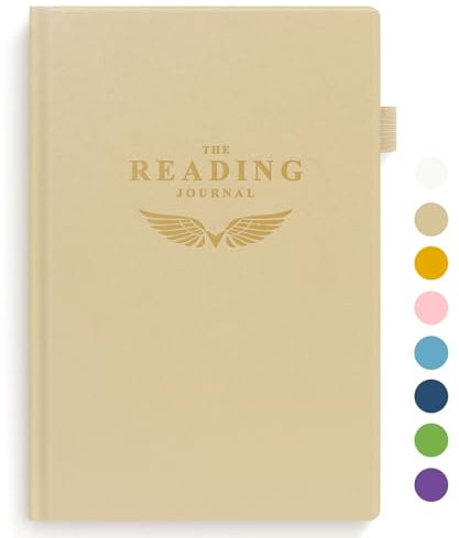 SIMVIA Lese-Tagebuch - Elegantes Buch-Tagebuch Leseprotokoll für Rezensionen und Fortschrittsverfolgung - Nachdenkliches Geschenk für Bücherliebhaber & Leser - 110 Buchbesprechungen (Beige)