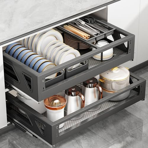 LLYLAFDC Cassetto Estraibile Cucina, Cassettiere, Cassetti per Armadio Interno,Organizer da Cucina, Scaffali per Mobili da Cucina, Cassetti Estraibili, per Armadio da Cucina (Size : 90cm)