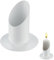 Kerzenhalter Stabkerze, 2 Stück 4cm Kerzenständer Stabkerzen, für Kommunionkerze, Stabkerze, Stumpenkerze, Tischkerze, Hochzeitskerze, Trauerkerze (Weiß)