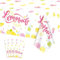 4Pcs Zitrone Party Tischdecke, gelbe Tischdecke Kunststoff, rechteckige Limonade Stand Zubehör für Kinder Geburtstag Baby Dusche Sommer Obst Zitrone Party Dekorationen, 130 x 220cm