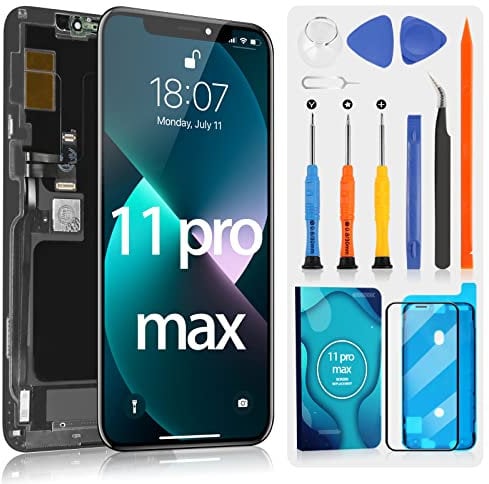ARSSLY for iPhone 11 Pro Max Screen Replacement Kit,LCD Display Digitizer Touch Screen Assembly Repair Parts for iPhone A2218,A2161,A2220