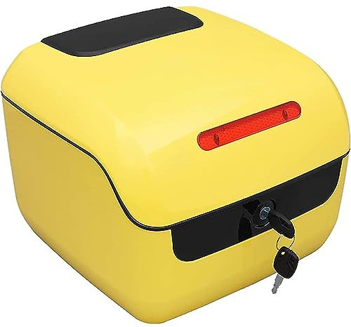 BESTXH Motorrad-Topcase, HelmgepäCk Topcase Zur Aufbewahrung, Versiegelt Und Wasserdicht Doppelschichtiger Schutz Heckkoffer, Wasserdichtes MopedgepäCk,Gelb