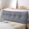 Weiches Keilkissen Bett Großes Rückenkissen, bequem und stützend, Lesekissen Wandkissen Lendenkissen für Couch und Betten, Stützkissen, Nackenkissen mit abnehmbarem Bezug(Dunkelgrau-80x20x50cm)