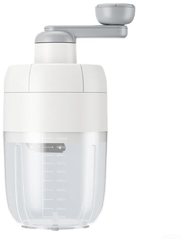 Ice Crusher Slush-Maschine, geeignet für die Herstellung von rasierten Eisgetränken, feinen Eiswürfeln usw., manuelle Eiszerkleinerung, handgekröpftes Eisbrechwerkzeug (weiß)