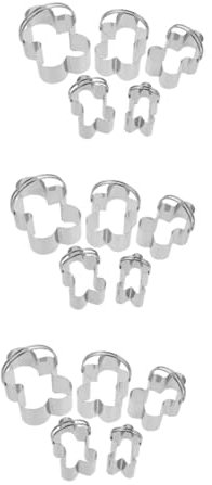 15 Stk 5-teiliges Set Mousse-ringe Cajas Para Fresas Con Chocolate Schokoladenformen Schöner Keksausstecher Ausstechform Süßigkeitenschneider Trichterkuchen Silver Rostfreier Stahl PRETYZOOM