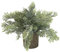 Morbuy Kunstpflanze im Topf Nordic Mini Topfpflanze Realistische Künstliche Blumen Grün Plastik Pflanzen Innen Deko Desktop Bonsai für Balkon, Wohnzimmer, Schlafzimmer Deko (Zypresse)