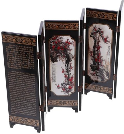 Cabilock Traditioneller Chinesischer Paravent Raumteiler Für Die Inneneinrichtung Mini-faltschirm Realistische Handwerkskunst
