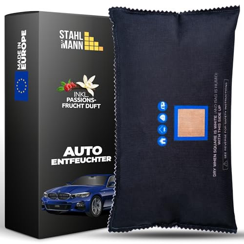 STAHLMANN® Luftentfeuchter Auto 1 KG [Wiederverwendbar ] - Auto Luftentfeuchter [Mit Passionsfrucht Duft] Raumentfeuchter Auto - Entfeuchter Auto(MADE IN EU)