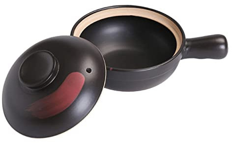 Ciieeo Cocotte en Argile 4L Marmite à Soupe Domestique Casserole Alimentaire Design Antidérapant pour Soupe et Ragoût Ustensile Cuisine Traditionnel