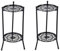 Genérico 2Piezas Soporte para Maceta de Metal de 2 Niveles,Soporte Alto para Plantas,Decoración del Hogar,Soporte para Maceta, Accesorios de Jardín para Flores de Plantas de Jardín(Negro)