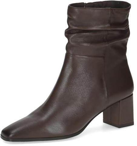 CAPRICE Damen Stiefeletten aus Leder Karrèe, Braun (Dk Brown Nappa), 38 EU