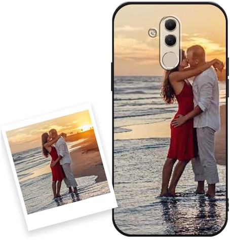 Coiwxmoi Personalisierte Handyhülle für Huawei Mate 20 Lite 6,3'', Personalisiert Hülle mit Eigenem Bild Foto Selbst Gestalten Schutzhülle, Individuelle Silikon Case für Huawei Mate 20 Lite,Schwarz