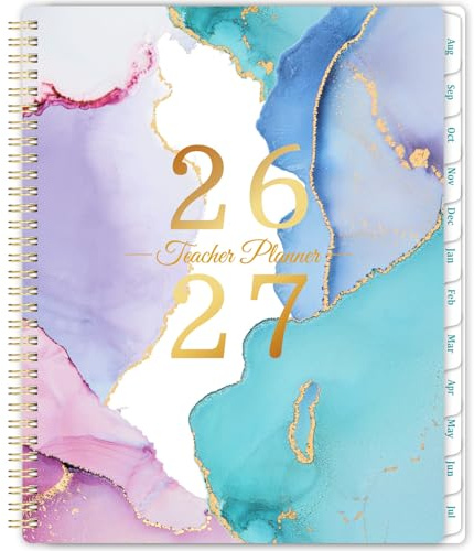 Teacher Planner 2026-2027 - Teacher Lesson Planner 2026-2027, Weekly & Monthly Academic Diary from Aug 2026 - Jul 2027, Lesson Plan Book for Teacher, 21×28 cm