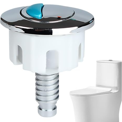 Toiletten Druckknopf Ersatz, Toiletten Doppeldruckknopf, Toilettentankknopf Runder Toilettenknopf-Spülventil, Toilettenspülung Drücker Ersatzteile, Toiletten Spülknopf, Druckknopf WC Spülkasten
