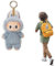 Amebleak Labubu Plush Keychain, Labubu Monster Keychain, Labubu Plüsch Schlüsselanhänger, Labubu Kuscheltier, Labubu Plüsch Anhänger, Labubu Plush Doll, Geschenke für Jungen und Mädchen (Blau)