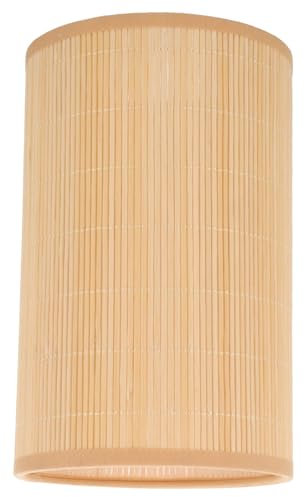 Ciieeo Rustikaler Bambus Lampenschirm Rund Gewebter Lampenschirm Ersatz Für Deckenleuchten Vielseitiger Leichter Bambus-lampenschirm Für Wohnzimmer Hotel Und Restaurant