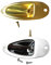 GREOHNMPAW 2Pcs Boat Guitar Jack 1/4 Inch Input Output Jack Plate Socket 6.35Mm for FD Strat Style Guitar Parts - Silver & Gold
