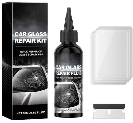 Auto Glass Nano Repair Fluid,Reparador Cristal para Vidrio de Automóvil,Líquido de Reparación de Relleno para Ventana de Coche,Kit Reparación Fibra de Vidrio,Reparar Luna Coche,50ml