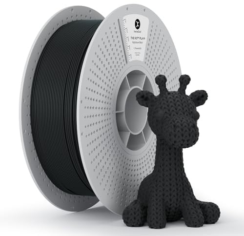 kexcelled Matte PLA Nightstone Black Filament 1.75mm, Frosted Finish, 1kg | 3D Printing Aesthetic Material for Decor, Muted Tones, Removable Spool, FDM Printer Compatible +/- 0.03mm