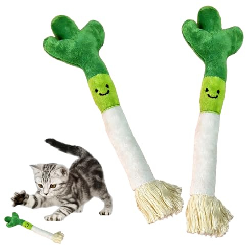 Lguaquanx 2 Stück Katzenspielzeug mit Katzenminze, Katzenminze Spielzeug Frühlingszwiebel, interaktiv und zum Selbstspielen Katzenspielzeug Katzenkissen für Kätzchen im Haus, Zähne Reinigung