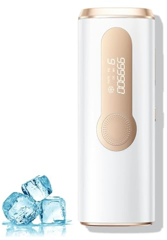 Haarlosy Épilateur Lumière Pulsée Indolore, Refroidissement de 5℃, GLY07 | 999,900 Flashs, 3 Fonctions, 9 Niveaux d’Énergie, 2 Modes pour Épilation Définitive des Aisselles/Maillot/Corps, Idee Cadeau