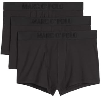 Marc O'Polo Herren Retro Pants 3-Pack Trunk Essentials Trunks Boxershorts Baumwolle atmungsaktiv elastisch Logo Bund Unterhose Multipack Herren
