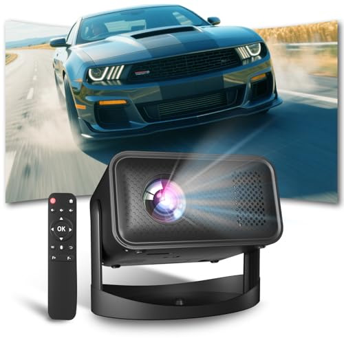 UCOCARE Mini Proyector Portatil 4K 1080P, [App Integrada] Supote con WiFi & Bluetooth, E-Enfoque, Auto Keystone, Proyector Cine en Casa con USB/Smartphone/TV Stick/Laptop/PS5
