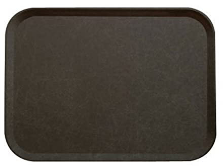 Cambro 1418CT-110 Fiberglas Camtread Rechteckiges Bar-Tablett, Schwarz