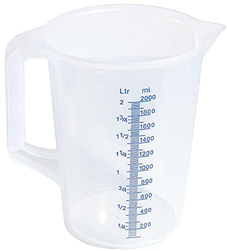 Contacto 3078 - Caraffa graduata in polipropilene, colore: Bianco traslucido/Azzurro 2 L