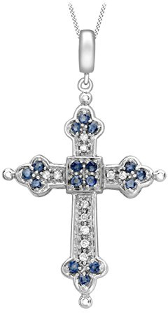 CARISSIMA Damen Halskette mit Anhänger 9 Karat (375) Weißgold 5.43.1694