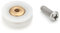 ShowerPart Grooved Shower Door Rollers/Wheels/Runners LW19, Shower Door Wheel Diameter 19mm, Wheel Thickness 5mm, Nylon, Shower Door Replacement Parts, 2X