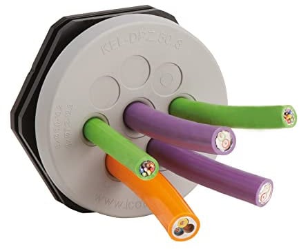 KEL-DPZ Multi-Kabeldurchführungsplatten mit Gewinde M32-M63 / wasserdicht IP66/IP68 (KEL-DPZ 50|10 (43751.900))