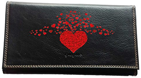 Syl'la Amour Multi Compagnon Tout en Un Porte chequier pour Femme Noir