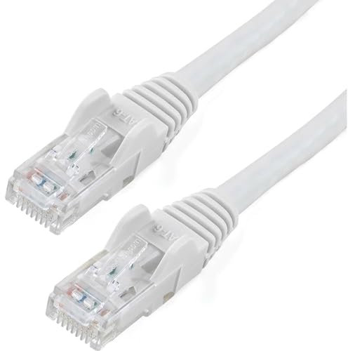StarTech.com Cat6 Patch Cable – 6 in – White Ethernet Cable – Snagless RJ45 Cable – Ethernet Cord – Cat 6 Cable – 6in (N6PATCH6INWH)