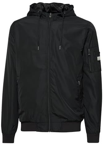 Blend Razy Herren Übergangsjacke Herrenjacke Jacke mit Kapuze, Größe:XXL, Farbe:Black (70155)