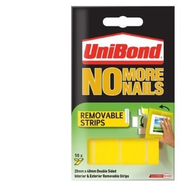 3XNo More Nails Strip Ultra-Strong Removable Translucent - Pack of 20