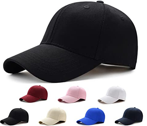EDOTON Baseball Cap Damen Outdoor Baseballkappe Klassische Verstellbare Planit-Mütze Sport Freizeit Sommercap Sonnenhut Sport Reisen Draußen Kappen Hüte,Schwarz
