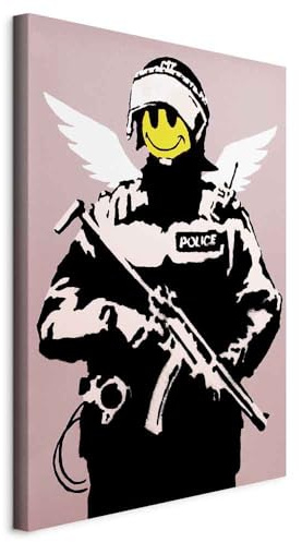 murando - Leinwandbild Polizei Engel, 60x90 cm, 1-teilig, Schlafzimmer | Hochwertige Leinwand, sofort aufhängbar, ideal fürs Wohn- oder Schlafzimmer, wasserfest und lichtecht, langlebig, stilvoll
