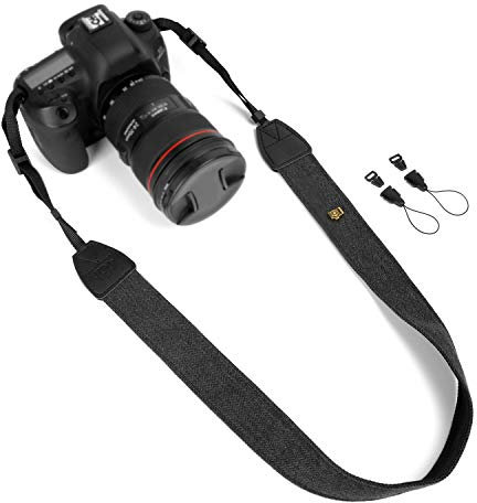 WANBY Cinturino per fotocamera tracolla in tela con fibbie a sgancio rapido cinghie morbide colorate della macchina fotografica per le donne uomini tutte le fotocamere reflex DSLR