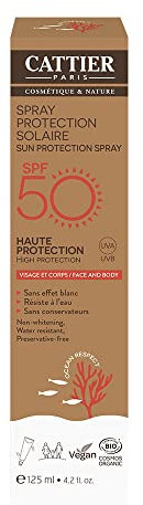 Spray Protection Solaire Spf50 Bio Visage Et Corps 125ml Cattier