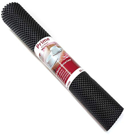DecoMeister Protector de Cajones Negro Alfombrilla Antideslizante Para Cocina Forro Lavable Para Muebles Encimeras Estera Impermeable Para Armarios Mesas Estanterías Para Forrar En Rollo 50 x 150 cm