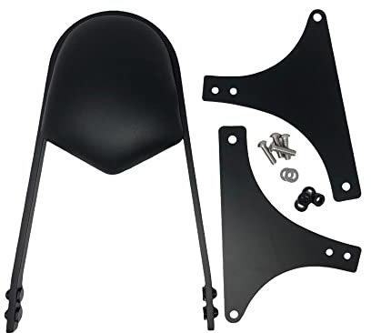 Highway Hawk Sissy Bar Wide pour Harley Davidson FLSTF FLSTF FLSTSB FXST/I FXSTB FXSTC FXSTS/I Hauteur du pare-battage : env. 400 mm de haut en noir – Complet avec support