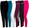 RL24 - Kinder-Reithose Flex Basicline | Reiterhose für Mädchen & Jungen | 3/4 Besatz aus Wildlederimitat | hautfreundlich, atmungsaktiv & elastisch | Reitleggings in Schwarz/Dunkelbraun Größe 170