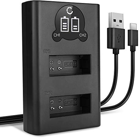 CELLONIC Chargeur Double LP-E12 Smart et Rapide Compatible avec Alimentation Dual LC-E12 + Câble USB de Charge