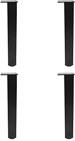 Ulifestar 4 Pack Adjustable Furniture Legs, 300mm/12'' Black Aluminum Alloy Support Feet Heavy Duty Replacement Legs for Sofa Bed Desk TV Cabinet Couch Coffee Table Sideboards Cupboard Dresser