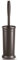 UPTRONIC Toilet Brush, Toilet Bowl Brush with Extra Long Handle Durable Bristles Toilet Scrubber and Covered Holder for Toilet Brush Set for Bathroom Cleaning (Brown, 1 Set)