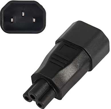 YAODHAOD Adaptateur Secteur IEC 320 C14 vers C5, convertisseur Secteur C5 vers C14 10 A 125 V 2,5 A 250 V IEC 3 pôles mâle vers Mickey Mouse Adaptateur Secteur Femelle 3 pôles