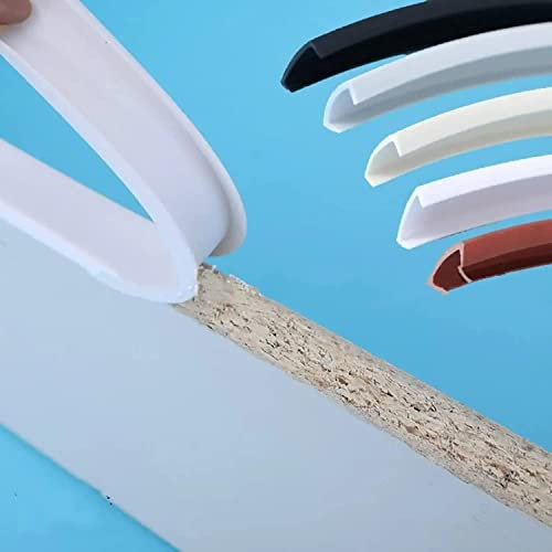 GELUNBIY U-Form, flexibel, selbstklebend, Möbelkantenband, weiches PTE-Kantenband, zum Abziehen und Aufkleben, faltbarer Kantenschutz, für Schrankreparatur, Möbelrestaurierung (U20 mm x 3 m, grau)